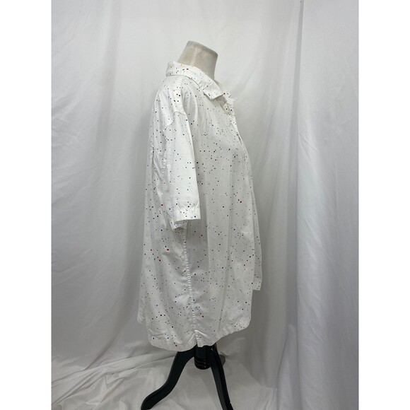 City Street’s Men's Shirt White Paint Splash Casual Button-Down Size XL - Picture 5 of 7
